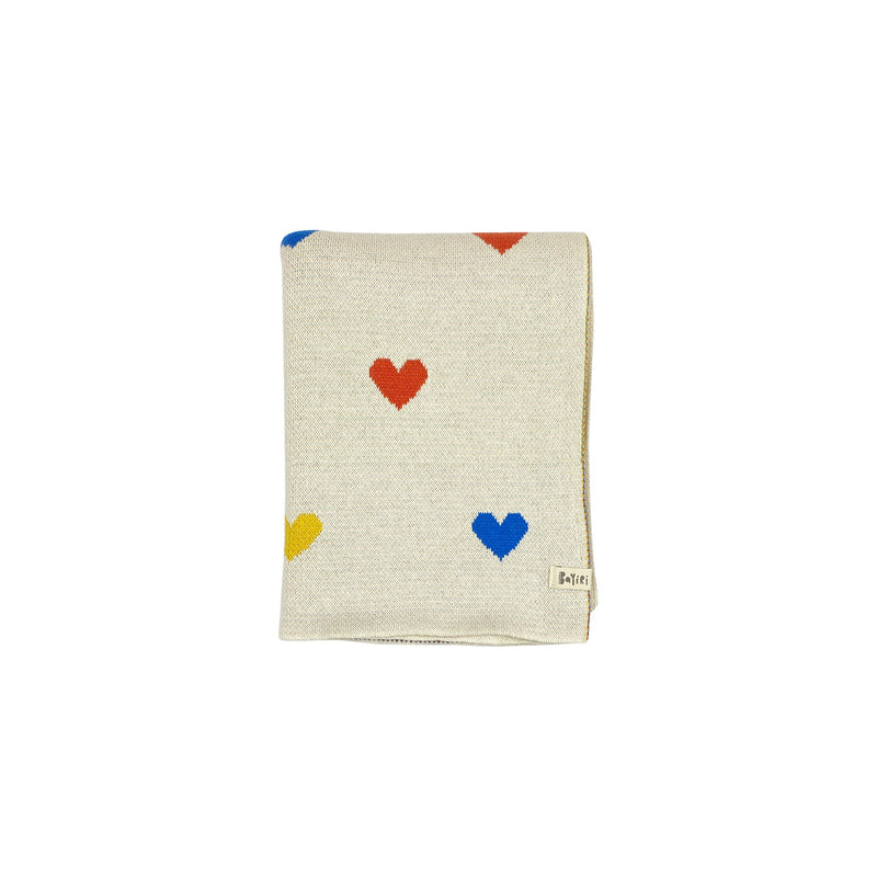 Bayiri Lovely Blanket Milk & Multicolor Hearts