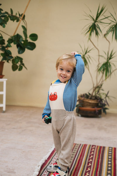 Bayiri Snail Stripes Sweater Galaxy Blue & Latte