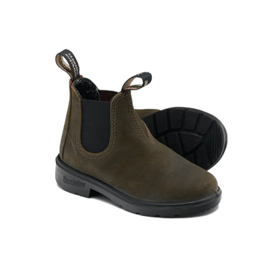 Blundstone 2496 Kids Suede Dark Olive Boot