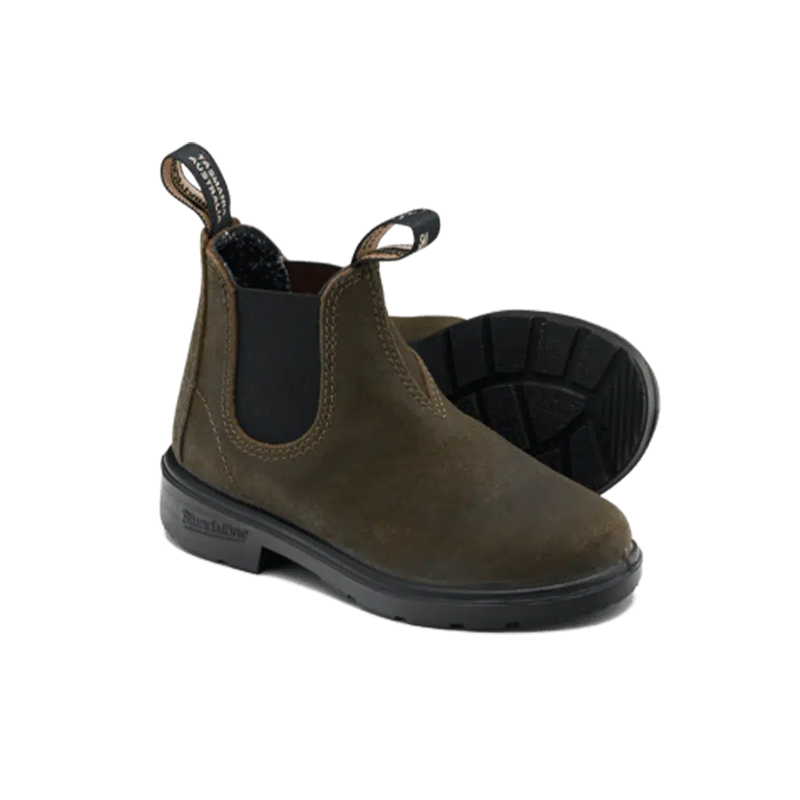 Blundstone 2496 Kids Suede Dark Olive Boot