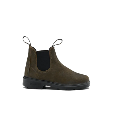 Blundstone 2496 Kids Suede Dark Olive Boot