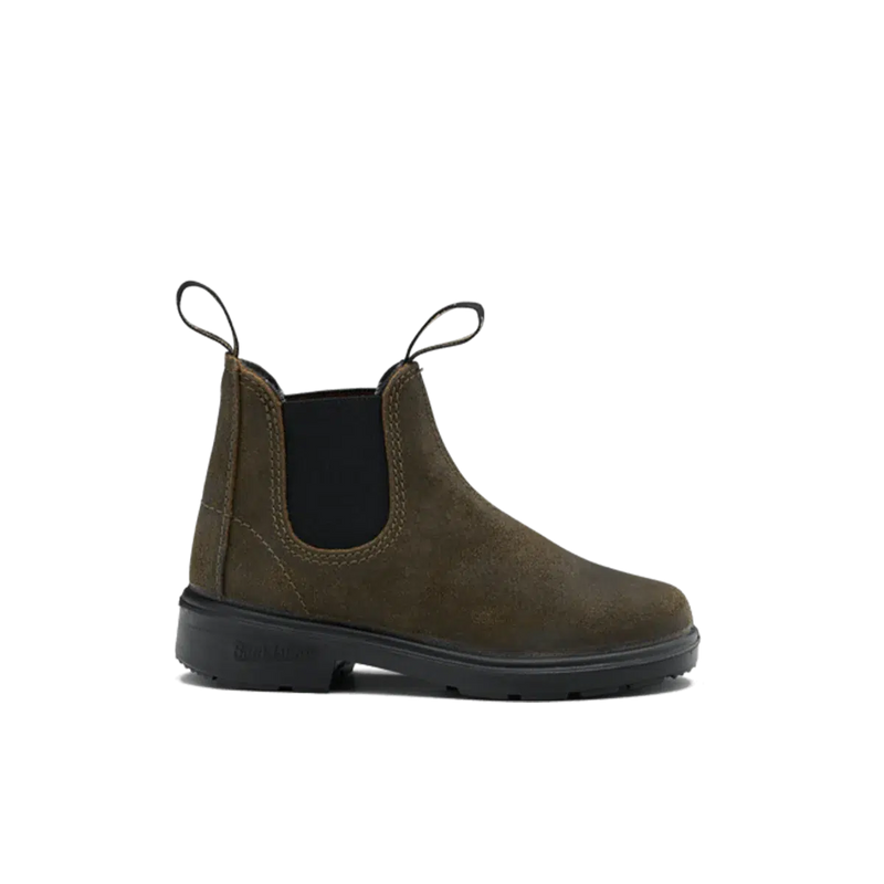 Blundstone 2496 Kids Suede Dark Olive Boot