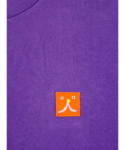 Bobo Choses ADULT Abstract Cat Smile Patch T-shirt Violet