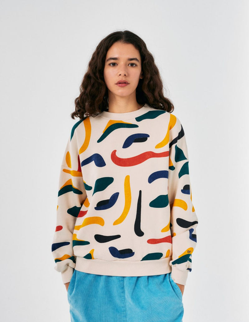 Bobo Choses ADULT Brushstrokes Printed Sweatshirt Multicolor