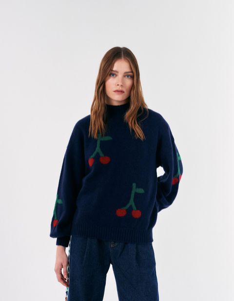 Bobo Choses ADULT Cherry Printed Turtle Neck Jumper