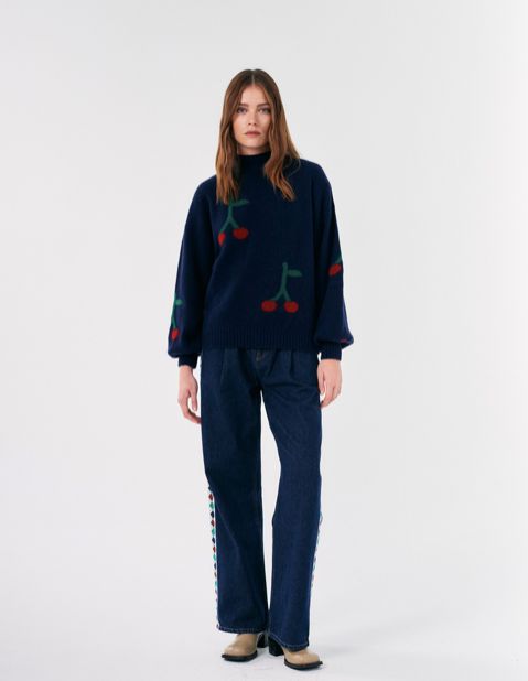 Bobo Choses ADULT Cherry Printed Turtle Neck Jumper