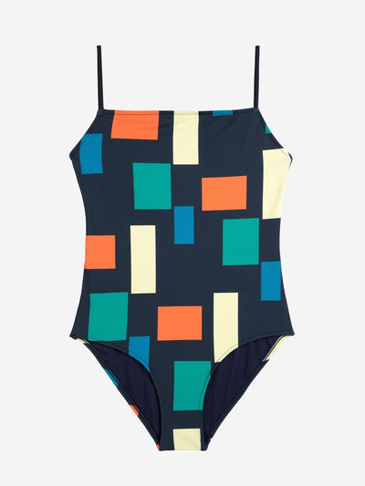 Bobo Choses ADULT Color Block print recycled swimsuit