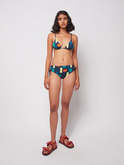 Bobo Choses ADULT Color Block print recycled triangle bikini