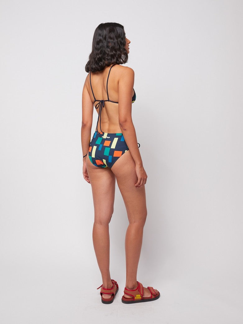 Bobo Choses ADULT Color Block print recycled triangle bikini