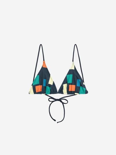 Bobo Choses ADULT Color Block print recycled triangle bikini