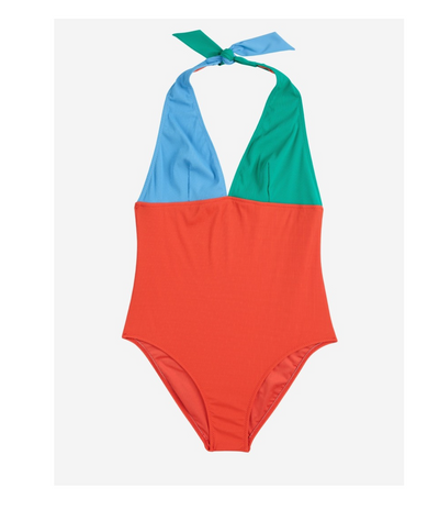 Bobo Choses ADULT Colorblock terry V-neck Swimsuit