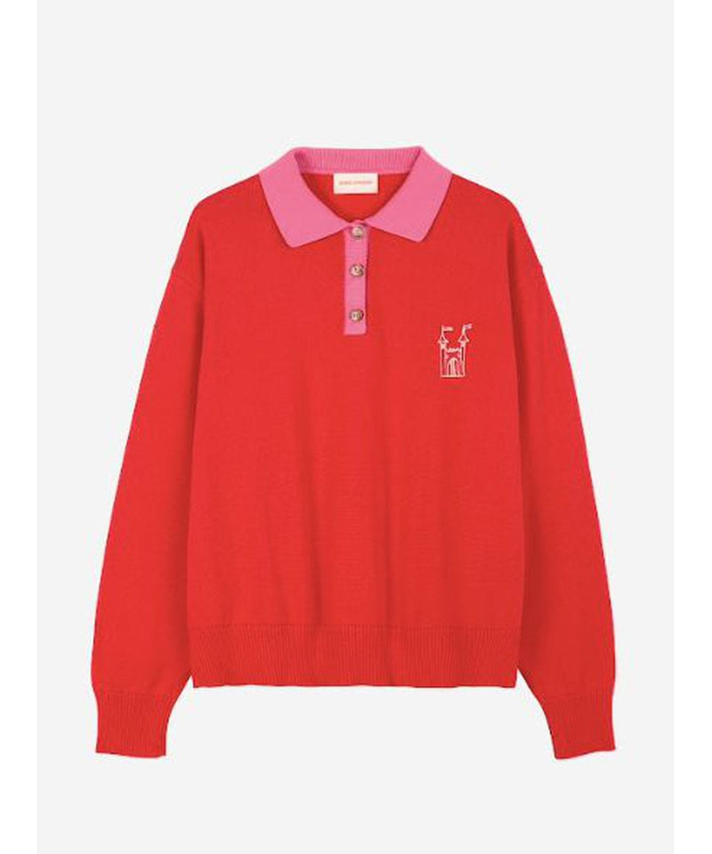 Bobo Choses ADULT Faraway Castle Polo Red/Pink