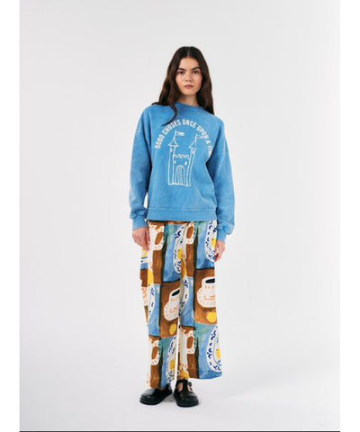 Bobo Choses ADULT Faraway Castle Sweatshirt Light Blue