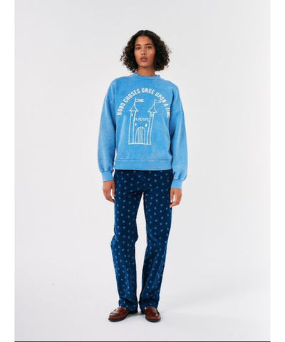 Bobo Choses ADULT Faraway Castle Sweatshirt Light Blue