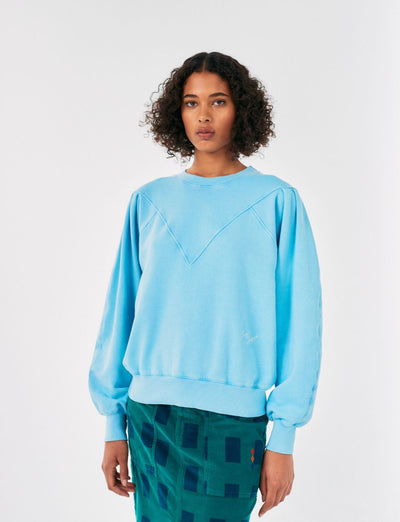 Bobo Choses ADULT Light Blue Detailed Sweatshirt