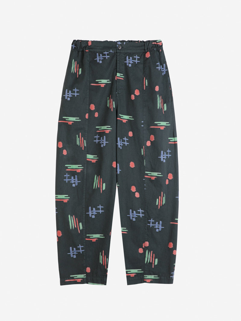 Bobo Choses ADULT Multicolor Artwork Print Cocoon Pants Dark Grey