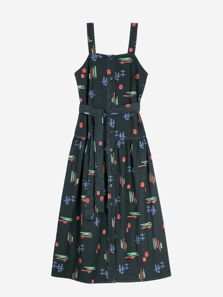 Bobo Choses ADULT Multicolor Print Evasé Strap Dress