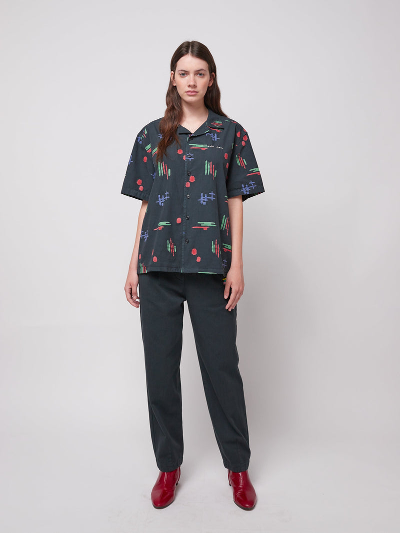 Bobo Choses ADULT Multicolor Print Unisex Shirt Dark Grey