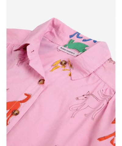 Bobo Choses ADULT Wonder Horse Print Shirt Pink