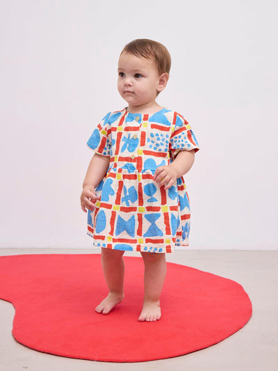 Bobo Choses Baby Geometric Game Woven Dress Multicolor