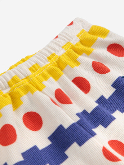 Bobo Choses Baby Geometrical All Over Waffle Pants Multicolor