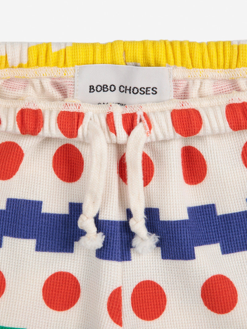 Bobo Choses Baby Geometrical All Over Waffle Pants Multicolor