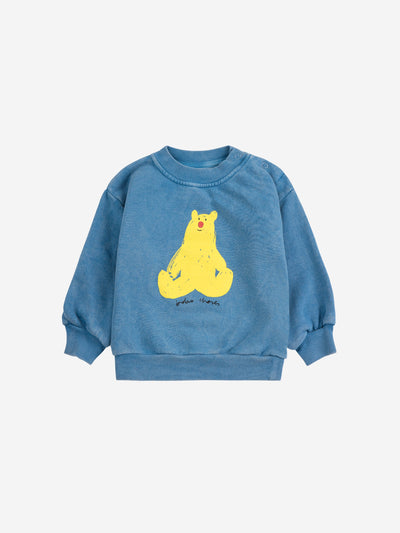 Bobo Choses Baby Hug Me Bear Sweatshirt Blue