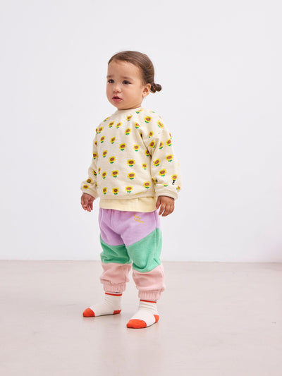 Bobo Choses Baby Lila Color Block Jogging Pants Lavender