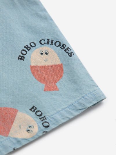 Bobo Choses Baby Morning Egg All Over Denim Shirt Light Blue