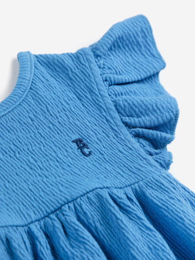 Bobo Choses Baby Morning Egg Ruffle Dress Blue