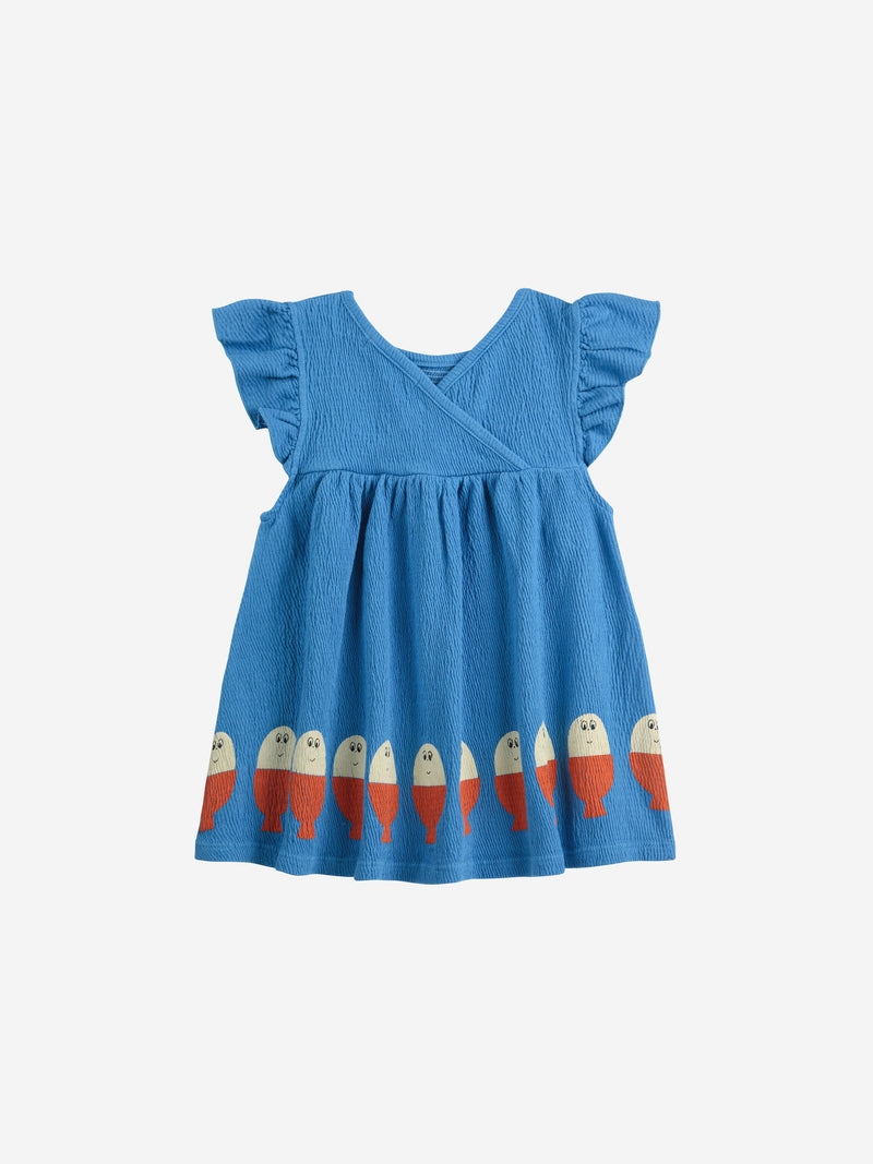 Bobo Choses Baby Morning Egg Ruffle Dress Blue