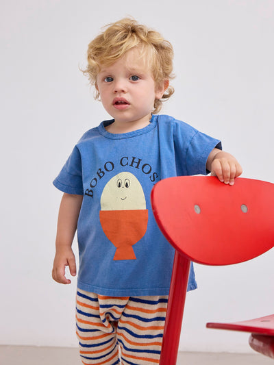 Bobo Choses Baby Morning Egg T-shirt Blue