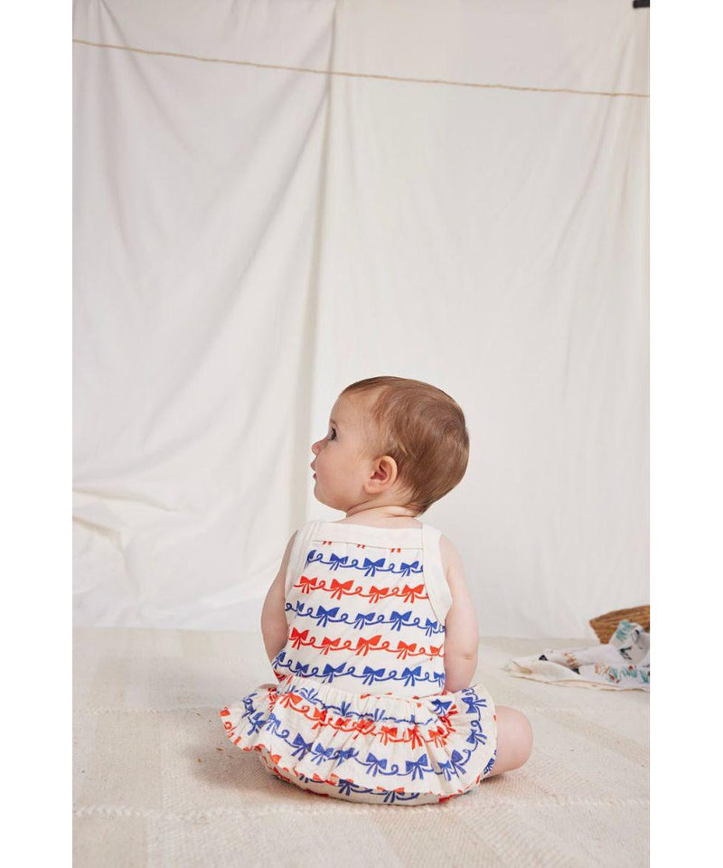 Bobo Choses Baby Ribbon Bow All Over Woven Ruffle Bloomer