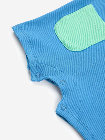 Bobo Choses Baby Smiling Playsuit Blue