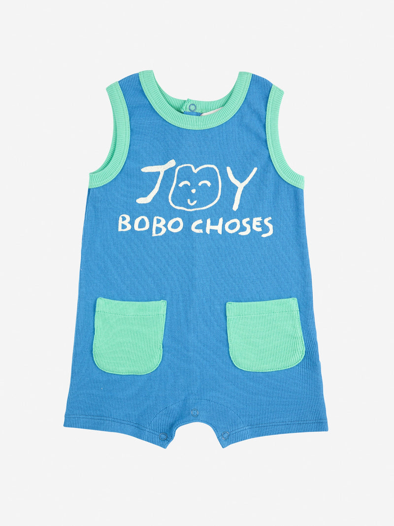 Bobo Choses Baby Smiling Playsuit Blue