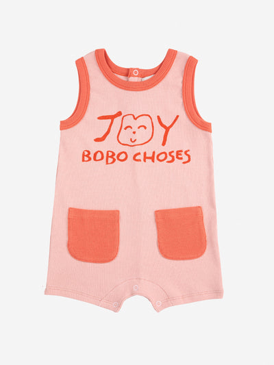 Bobo Choses Baby Smiling Playsuit Pink