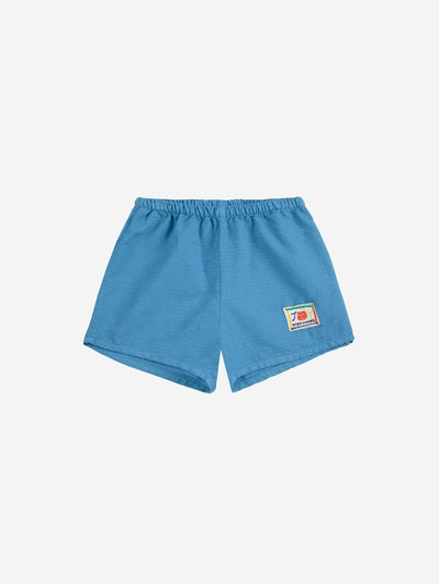 Bobo Choses Baby Smiling Woven Short Blue