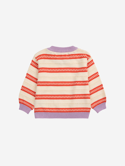 Bobo Choses Baby Striped Jumper Off-white