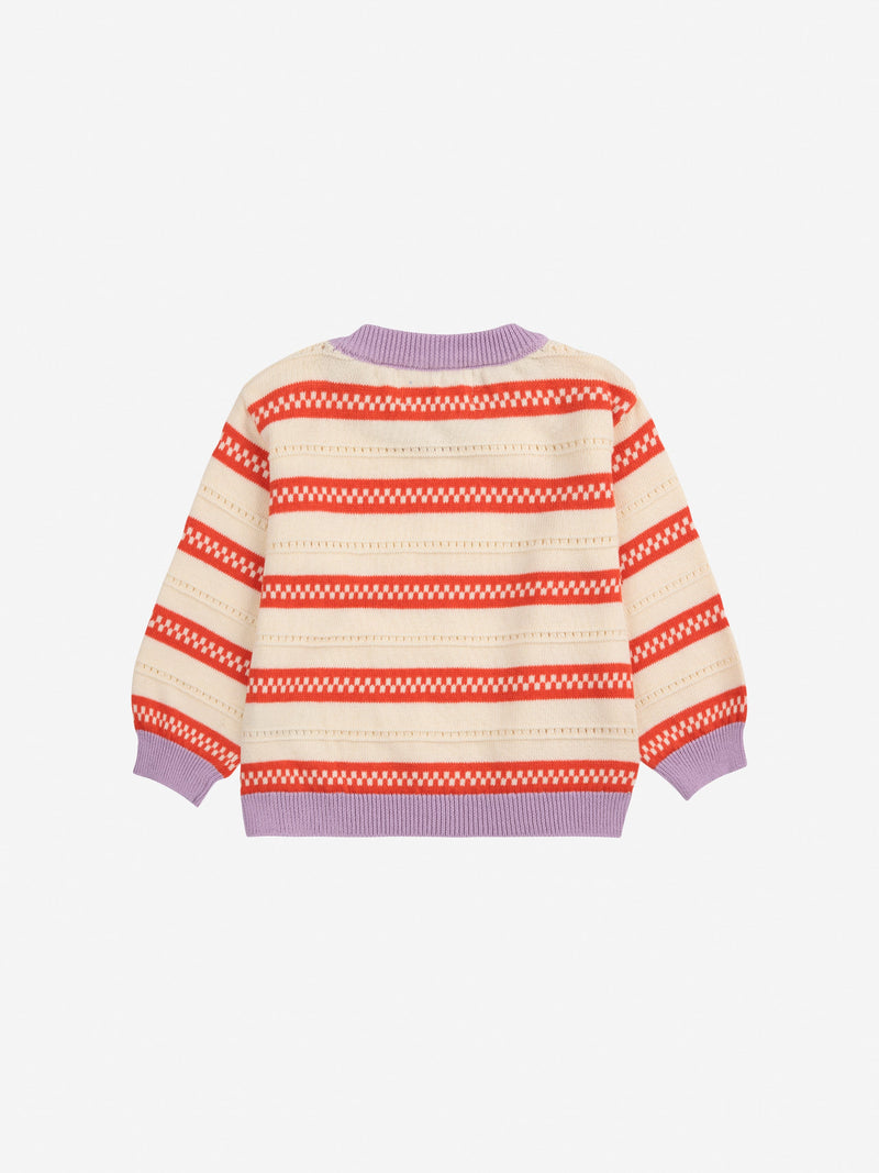 Bobo Choses Baby Striped Jumper Off-white