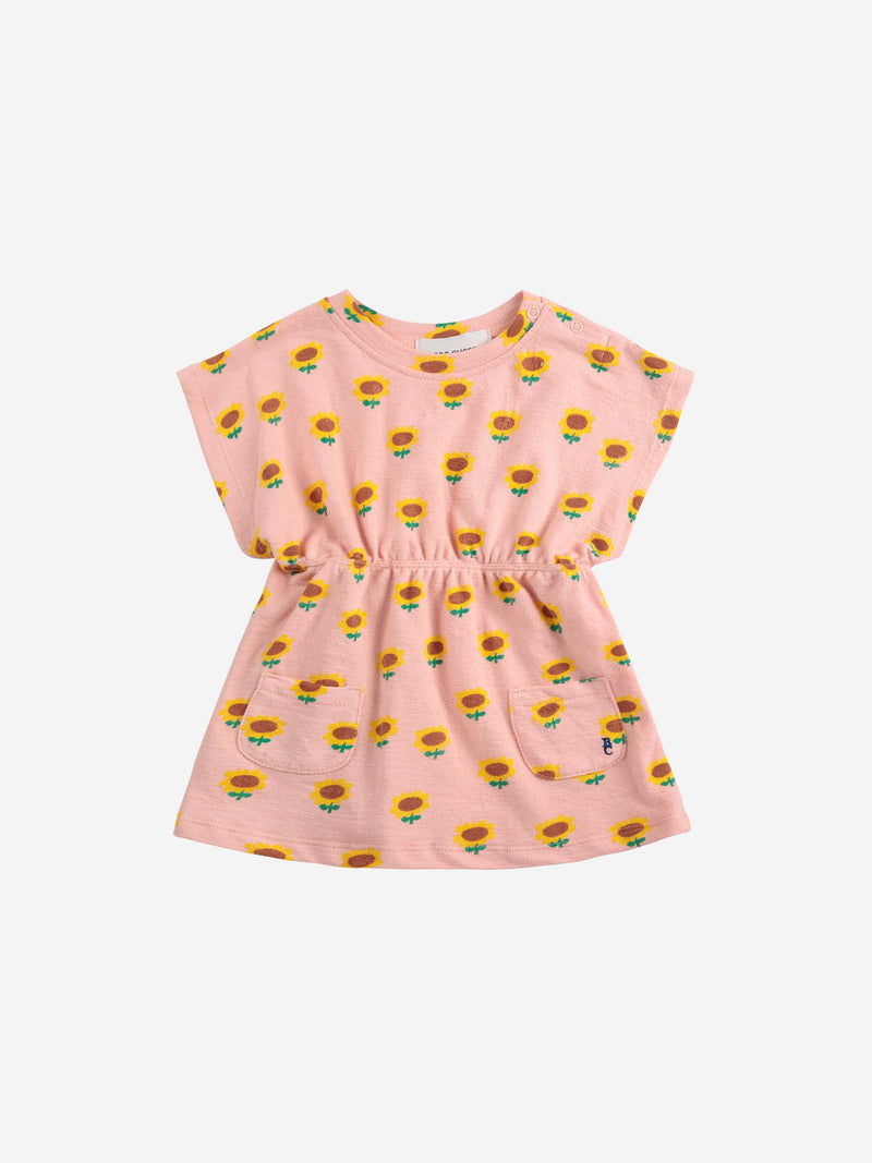 Bobo Choses Baby Sunflower All Over Dress Light Pink