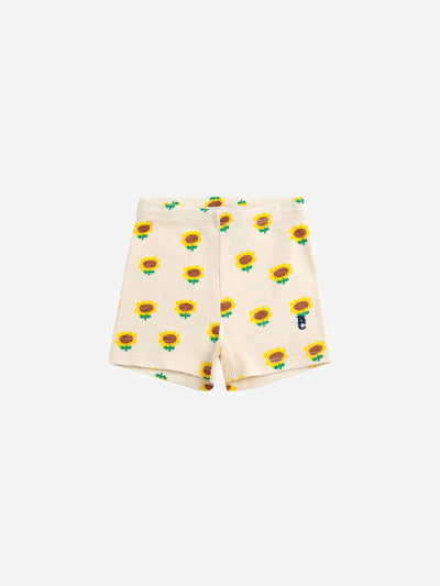 Bobo Choses Baby Sunflower All Over Short Legging Off-White