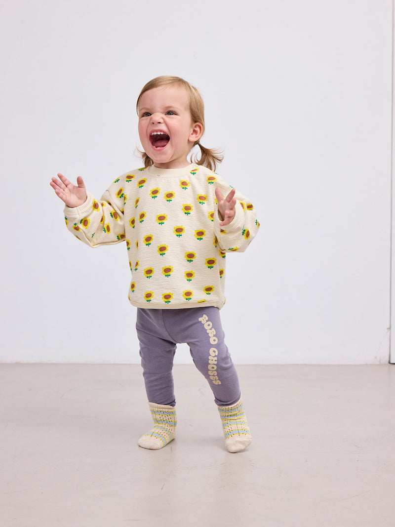 Bobo Choses Baby Sunflower All Over Sweatshirt Beige