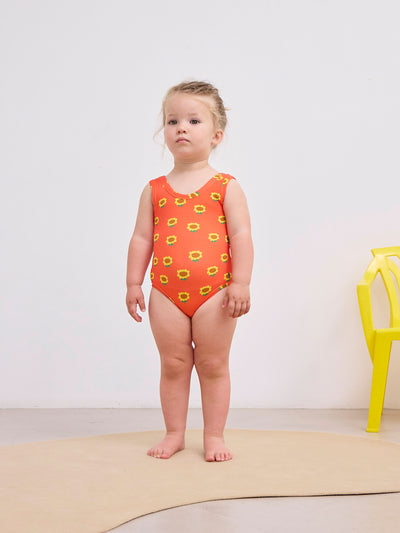 Bobo Choses Baby Sunflower All Over Swimsuit Red