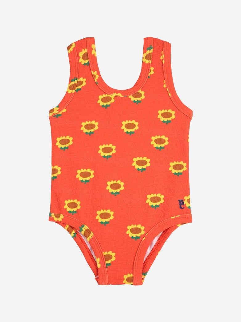 Bobo Choses Baby Sunflower All Over Swimsuit Red