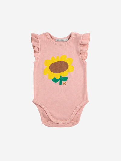 Bobo Choses Baby Sunflower Ruffled Body Light Pink