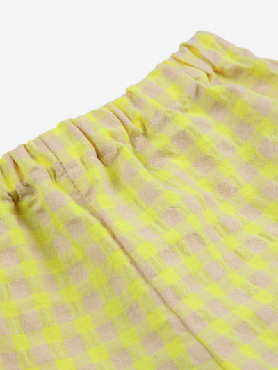 Bobo Choses Baby Vichy Woven Pants Yellow