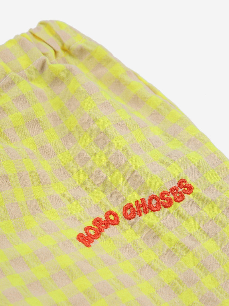 Bobo Choses Baby Vichy Woven Pants Yellow