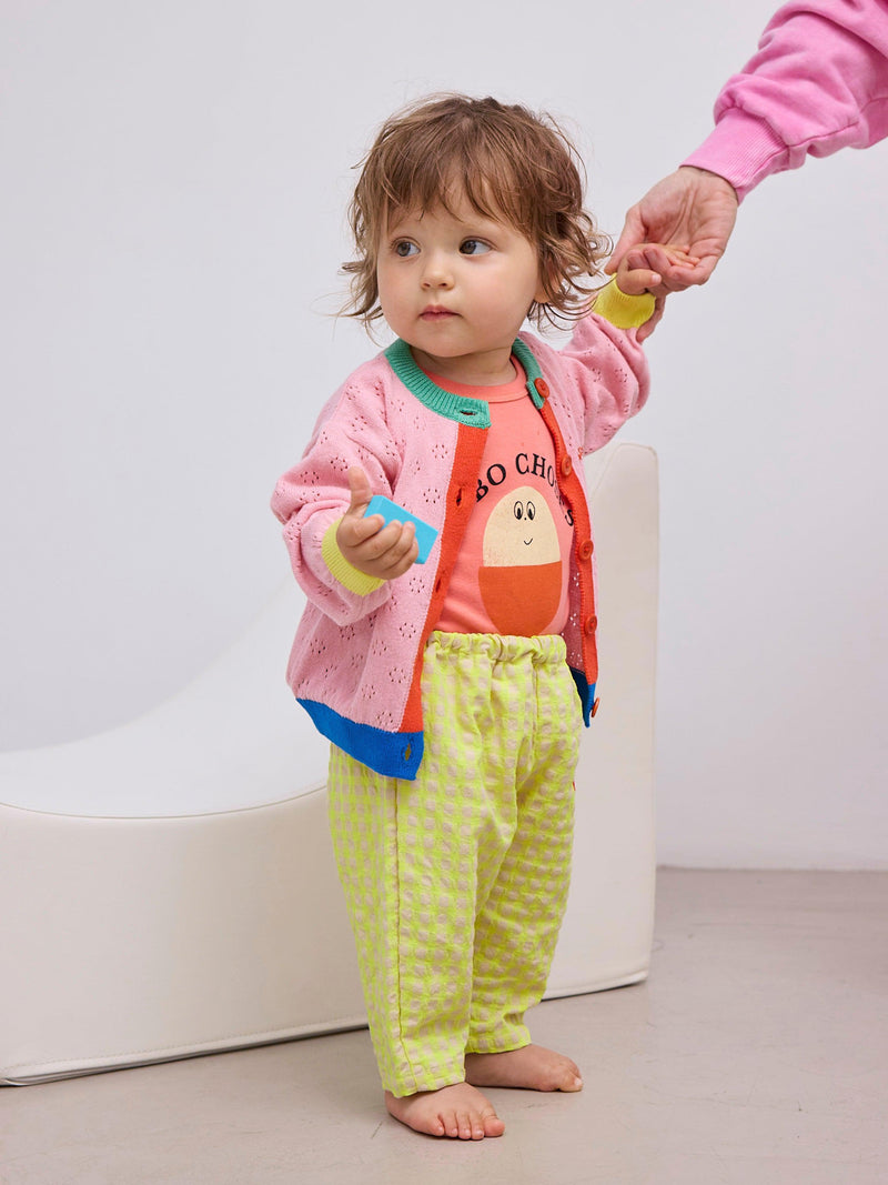 Bobo Choses Baby Vichy Woven Pants Yellow