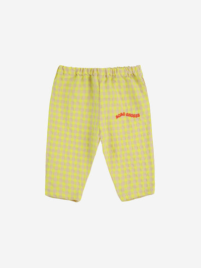 Bobo Choses Baby Vichy Woven Pants Yellow