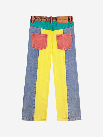 Bobo Choses Color Block Denim Pants Multicolor